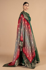 Green Full Length Gown With DupattaDSC05060