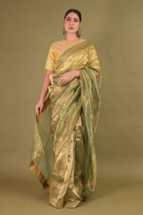 Green Metallic SareeDSC00796