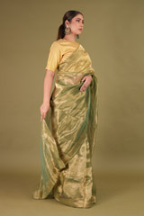 Green Metallic SareeDSC00800