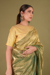 Green Metallic SareeDSC00802