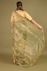 Green Metallic SareeDSC00804