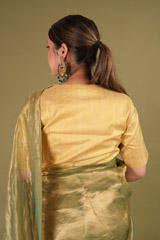 Green Metallic SareeDSC00805