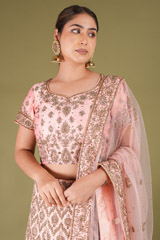 Peach Jaal  LehengaDSC05712
