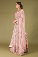 Peach Jaal  LehengaDSC05714