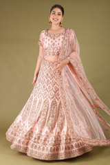 Peach Jaal  LehengaDSC05716