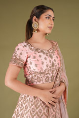 Peach Jaal  LehengaDSC05717