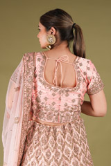 Peach Jaal  LehengaDSC05719