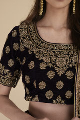 Purple Velvet  Lehenga_DTR9560