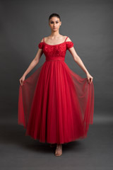 Red Flared Gown3415_video