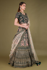 Green Floral LehengaDSC03627