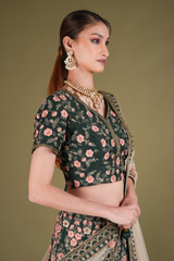 Green Floral LehengaDSC03628