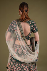 Green Floral LehengaDSC03630