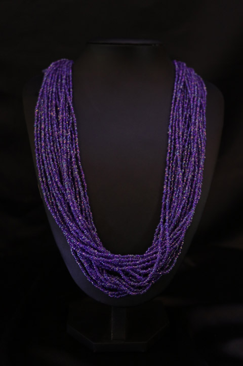 Purple Multi String Necklace Set