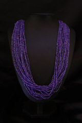 Purple Multi String Necklace Set