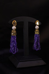 Purple Multi String Necklace Set