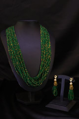 Beaded Multi String Necklace Set