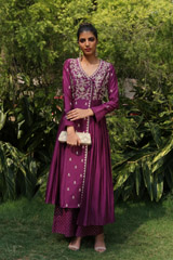 Front Open Kurti With Pants