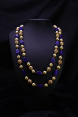 Blue Multi String Necklace