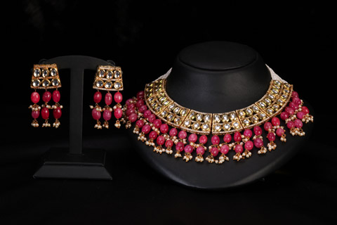 Kundan And Pearl Necklace Set