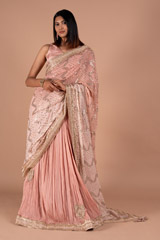 Lehenga Saree With Embellished Dupatta