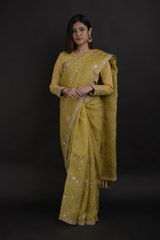 Yellow Gota Embroidery Saree3464_video