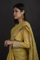 Yellow Gota Embroidery Saree_DTR0888