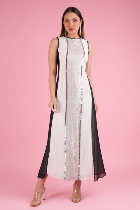 Black And White Gown