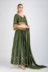 Green Embellished Lehenga_DSC4527-Edit