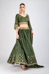 Green Embellished Lehenga_DSC4528-Edit