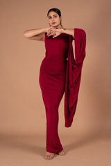 Red Saree GownDSC01170