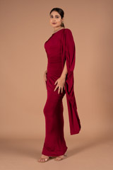 Red Saree GownDSC01176