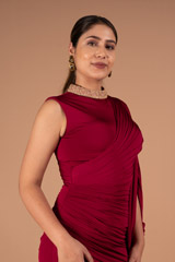 Red Saree GownDSC01178