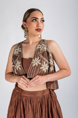 Brown Embroidered Top Bottom Set_DSC4456-Edit