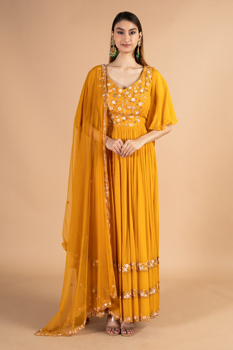 Floral Embellished Gown