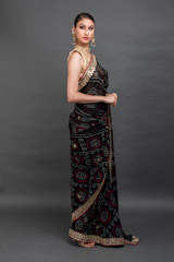 Black Bandhani Saree_DSC6550-Edit