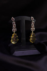 Red Tear Drop Earrings