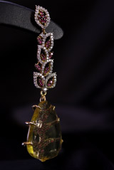 Red Tear Drop Earrings