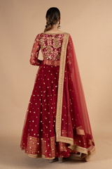 Maroon Embellished LehengaDSC00179