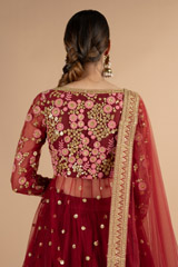 Maroon Embellished LehengaDSC00180