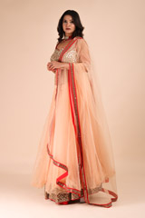 Orange mirror work LehengaIMG_8138-Edit