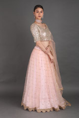 Pink Mirror Work LehengaIMG_1142