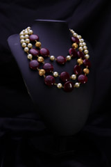 3 Layered Beaded NecklaceIMG_9667