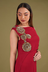 Rosewood Maroon Cape GownDSC00163