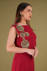 Rosewood Maroon Cape GownDSC00166