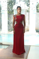 Rosewood Maroon Cape GownIMG_0595