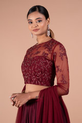Wine Red Lehenga SetDSC08633