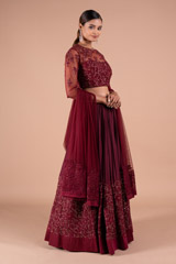 Wine Red Lehenga SetDSC08636