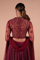 Wine Red Lehenga SetDSC08643