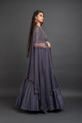 Grey Embellished Lehenga Set_DSC4368-Edit