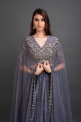 Grey Embellished Lehenga Set_DSC4371-Edit